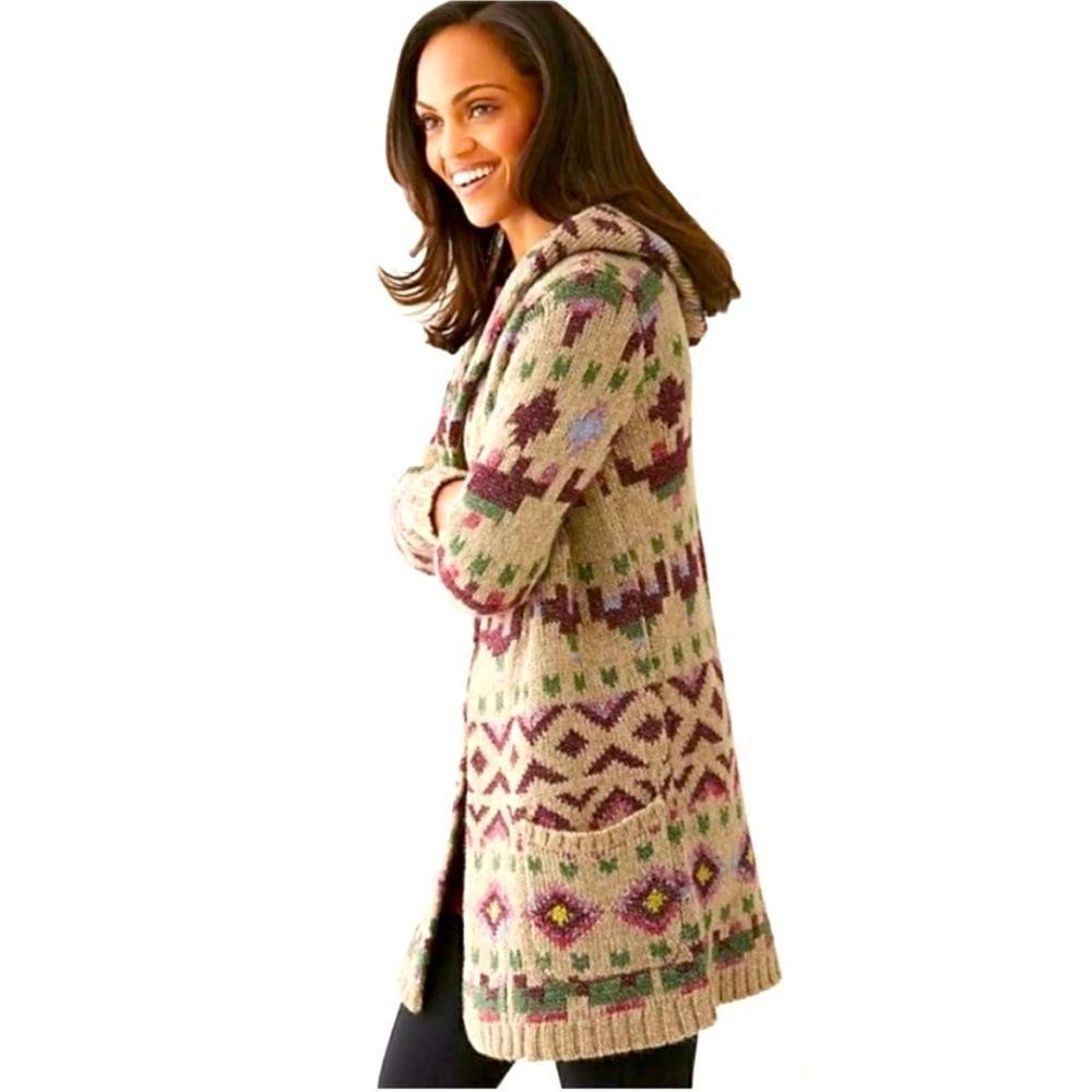 J. Jill Multicolor Patterned Cardigan